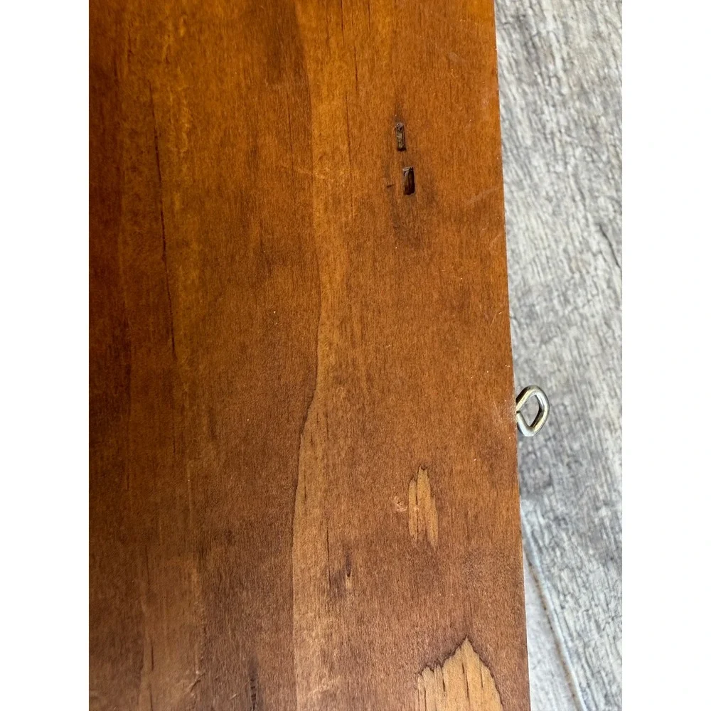 Wood‎ Bread Tray Engraved Give Us This Day Daily Cape Craftsmen Harvest Vintage